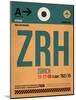 ZRH Zurich Luggage Tag 1-NaxArt-Mounted Art Print