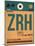 ZRH Zurich Luggage Tag 1-NaxArt-Mounted Art Print