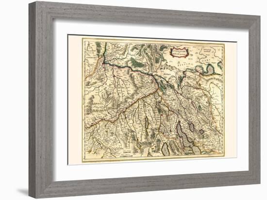 Zürich And The Province Of Basel-Willem Janszoon Blaeu-Framed Art Print