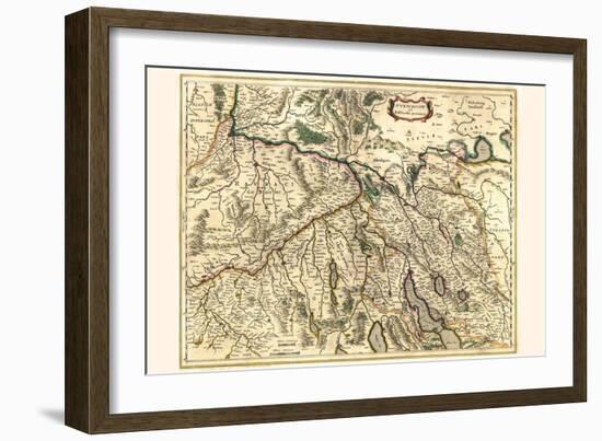 Zürich And The Province Of Basel-Willem Janszoon Blaeu-Framed Art Print