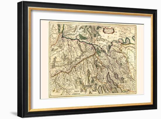 Zürich And The Province Of Basel-Willem Janszoon Blaeu-Framed Art Print