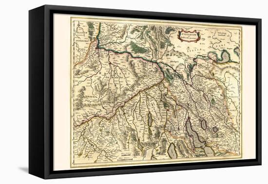 Zürich And The Province Of Basel-Willem Janszoon Blaeu-Framed Stretched Canvas