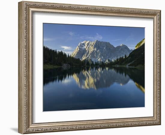 Zugspitze, Seebensee, Miemingen Mountains, Tyrol, Austria-Rainer Mirau-Framed Photographic Print