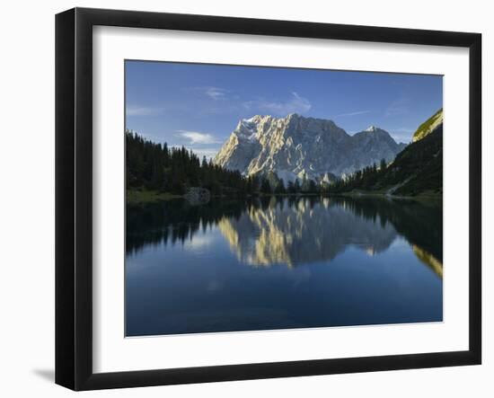 Zugspitze, Seebensee, Miemingen Mountains, Tyrol, Austria-Rainer Mirau-Framed Photographic Print