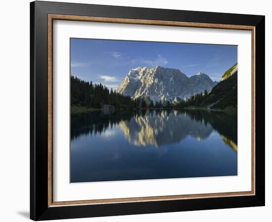 Zugspitze, Seebensee, Miemingen Mountains, Tyrol, Austria-Rainer Mirau-Framed Photographic Print