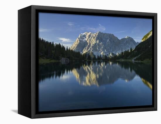 Zugspitze, Seebensee, Miemingen Mountains, Tyrol, Austria-Rainer Mirau-Framed Premier Image Canvas