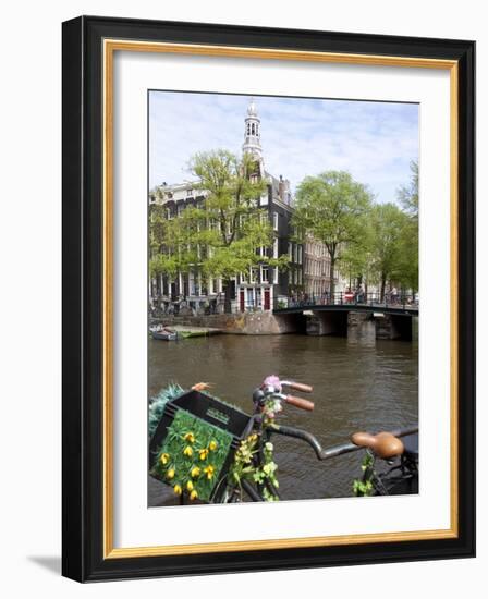 Zuiderkerk and Canal, Amsterdam, Holland, Europe-Frank Fell-Framed Photographic Print