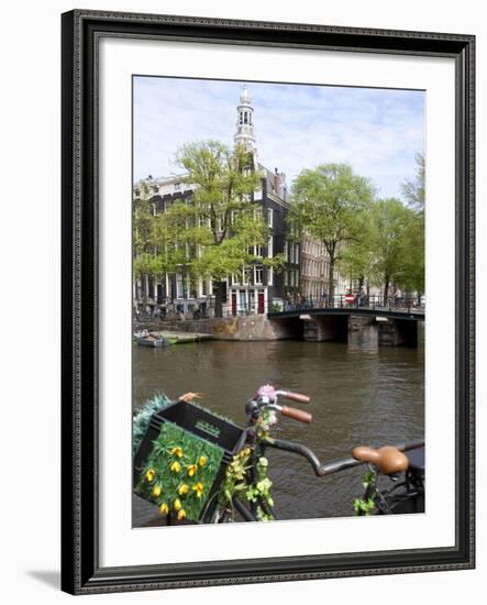 Zuiderkerk and Canal, Amsterdam, Holland, Europe-Frank Fell-Framed Photographic Print