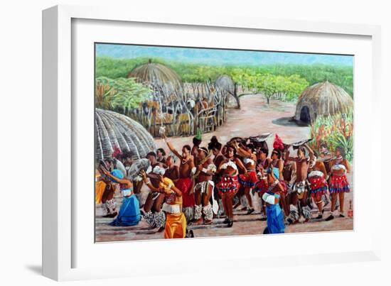 Zulu Celebration, 1989-Komi Chen-Framed Giclee Print