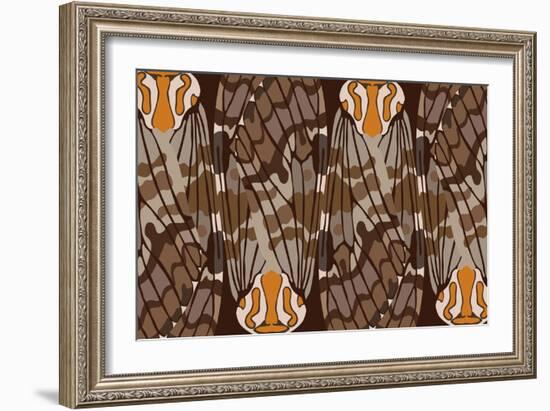 Zulu Closed Feather-Belen Mena-Framed Giclee Print