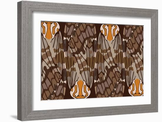 Zulu Closed Feather-Belen Mena-Framed Giclee Print