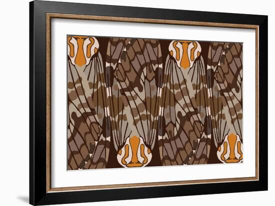 Zulu Closed Feather-Belen Mena-Framed Giclee Print