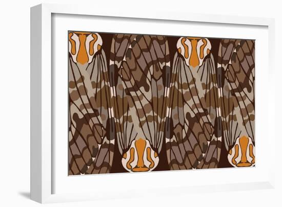 Zulu Closed Feather-Belen Mena-Framed Giclee Print