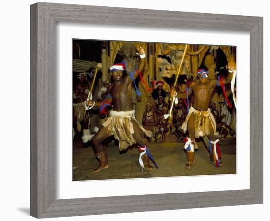 Zulu Cultural Show Near Eshowe, Saakaland (Shakaland), South Africa-Alain Evrard-Framed Photographic Print