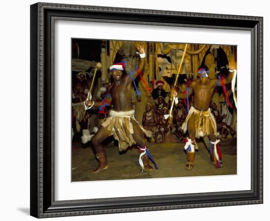 Zulu Cultural Show Near Eshowe, Saakaland (Shakaland), South Africa-Alain Evrard-Framed Photographic Print