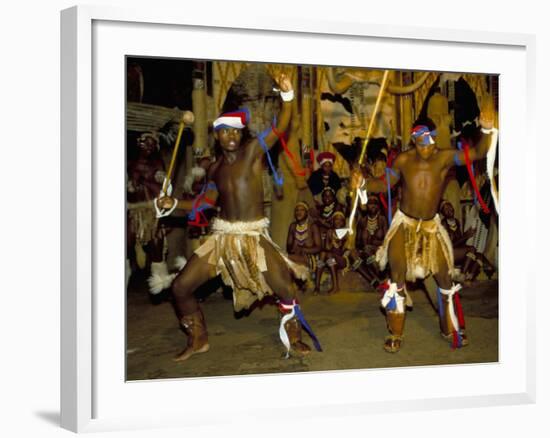 Zulu Cultural Show Near Eshowe, Saakaland (Shakaland), South Africa-Alain Evrard-Framed Photographic Print