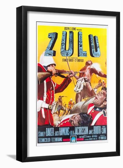 ZULU, Italian poster art, 1964.-null-Framed Premium Giclee Print