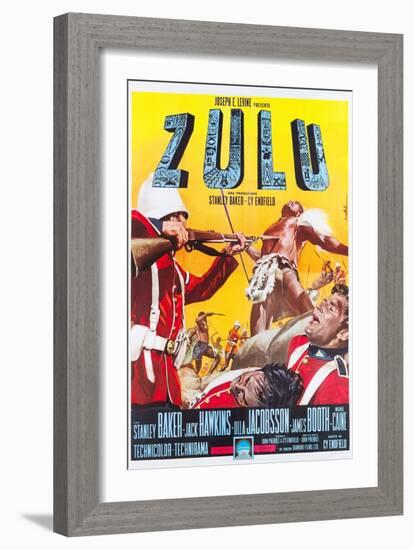 ZULU, Italian poster art, 1964.-null-Framed Art Print