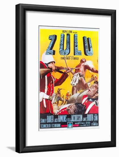 ZULU, Italian poster art, 1964.-null-Framed Art Print