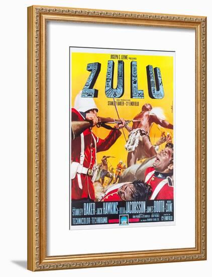 ZULU, Italian poster art, 1964.-null-Framed Art Print