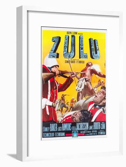 ZULU, Italian poster art, 1964.-null-Framed Art Print