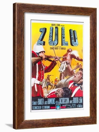 ZULU, Italian poster art, 1964.-null-Framed Art Print