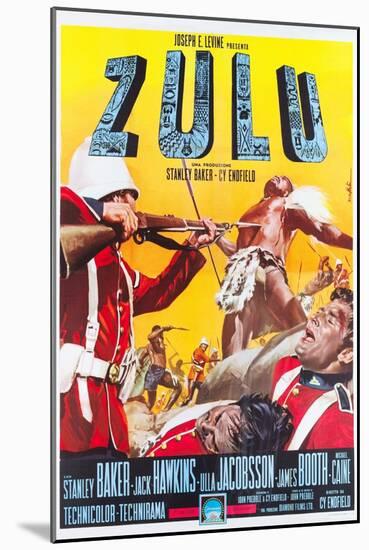 ZULU, Italian poster art, 1964.-null-Mounted Art Print