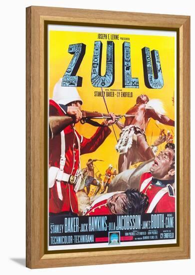 ZULU, Italian poster art, 1964.-null-Framed Stretched Canvas