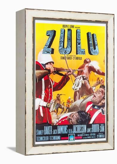 ZULU, Italian poster art, 1964.-null-Framed Stretched Canvas