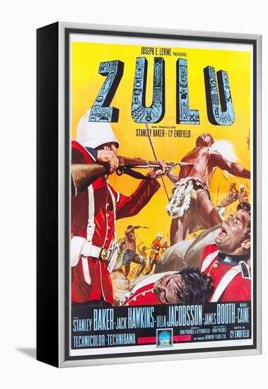 ZULU, Italian poster art, 1964.-null-Framed Stretched Canvas