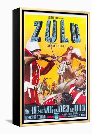 ZULU, Italian poster art, 1964.-null-Framed Stretched Canvas