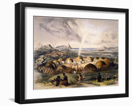 Zulu Kraal Near Umlazi in Natal-George French Angas-Framed Giclee Print