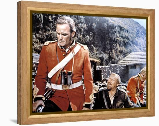 Zulu, Stanley Baker, Michael Caine, 1964-null-Framed Stretched Canvas
