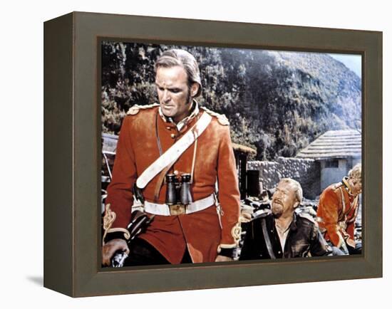 Zulu, Stanley Baker, Michael Caine, 1964-null-Framed Stretched Canvas