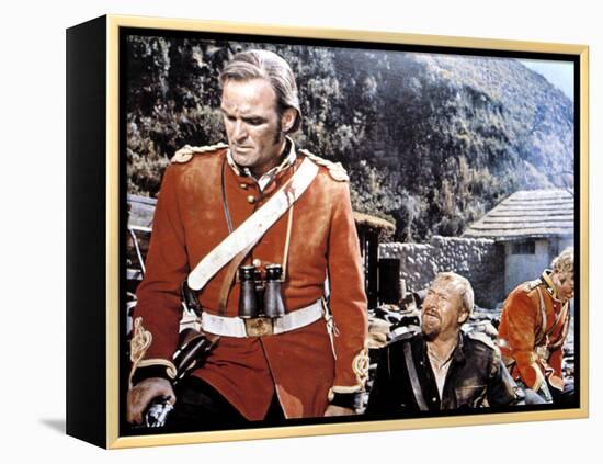 Zulu, Stanley Baker, Michael Caine, 1964-null-Framed Stretched Canvas