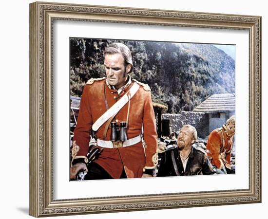 Zulu, Stanley Baker, Michael Caine, 1964-null-Framed Photo