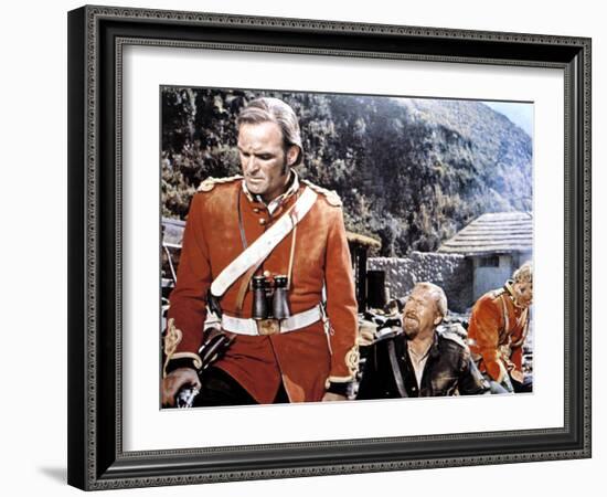 Zulu, Stanley Baker, Michael Caine, 1964-null-Framed Photo