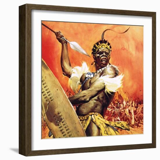 Zulu Warrior-McConnell-Framed Giclee Print