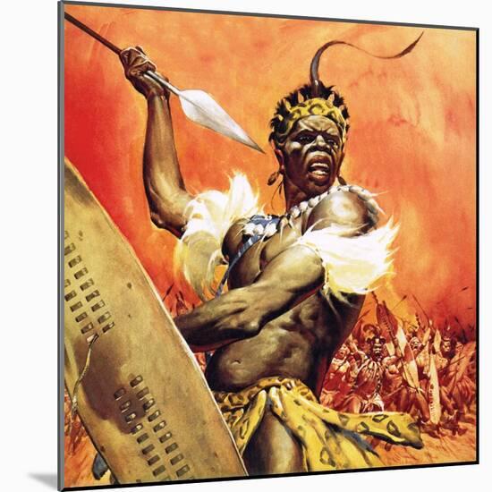 Zulu Warrior-McConnell-Mounted Giclee Print