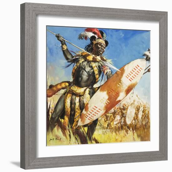 Zulu Warrior-McConnell-Framed Giclee Print