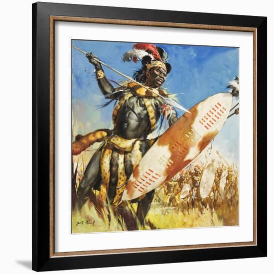 Zulu Warrior-McConnell-Framed Giclee Print