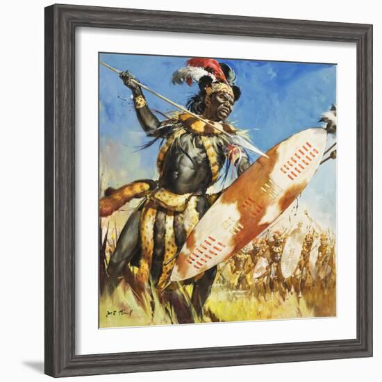 Zulu Warrior-McConnell-Framed Premium Giclee Print