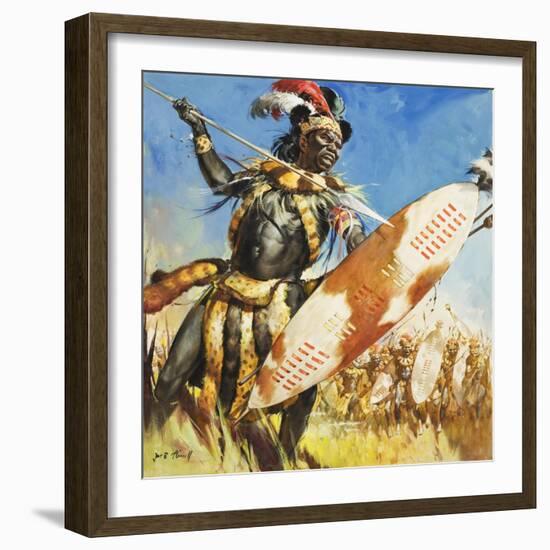 Zulu Warrior-McConnell-Framed Premium Giclee Print