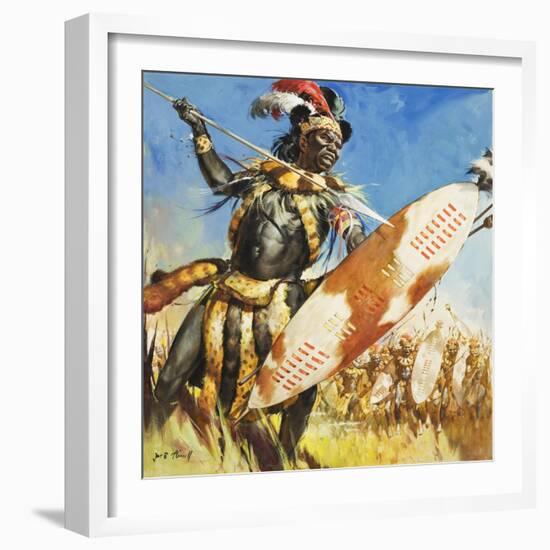 Zulu Warrior-McConnell-Framed Premium Giclee Print