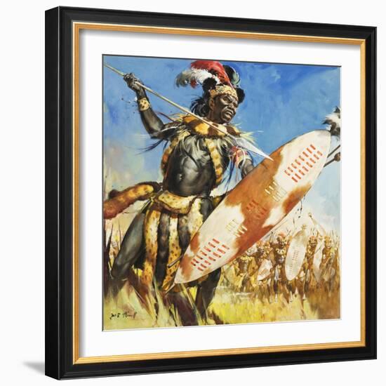 Zulu Warrior-McConnell-Framed Premium Giclee Print