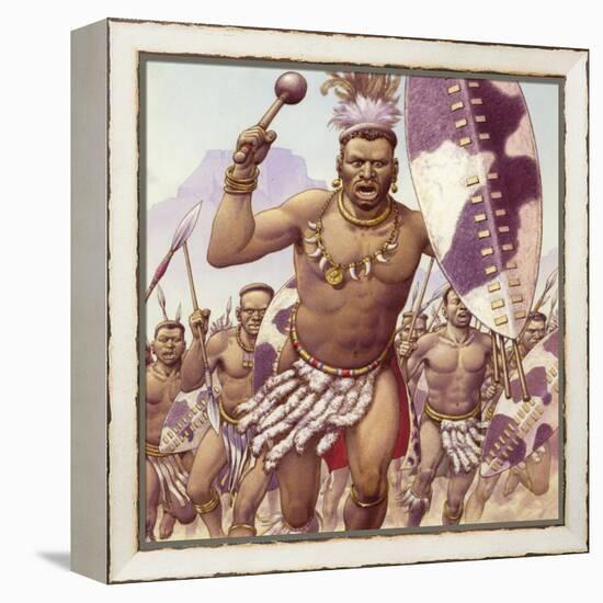 Zulu Warrior-Pat Nicolle-Framed Premier Image Canvas