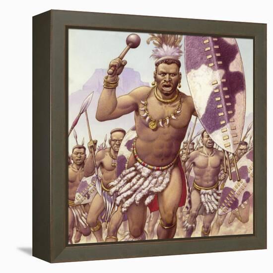 Zulu Warrior-Pat Nicolle-Framed Premier Image Canvas