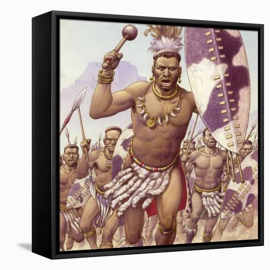 Zulu Warrior-Pat Nicolle-Framed Premier Image Canvas