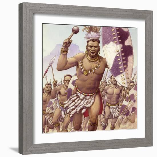 Zulu Warrior-Pat Nicolle-Framed Giclee Print