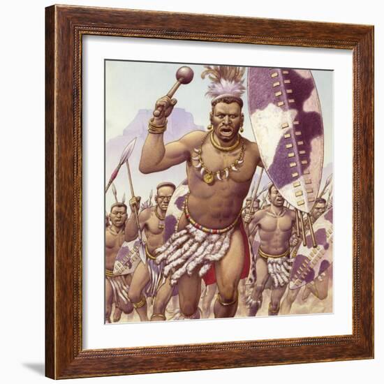 Zulu Warrior-Pat Nicolle-Framed Giclee Print